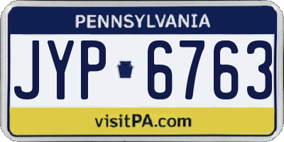 PA license plate JYP6763
