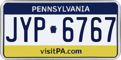 PA license plate JYP6767