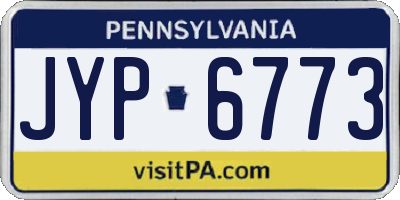 PA license plate JYP6773