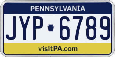 PA license plate JYP6789