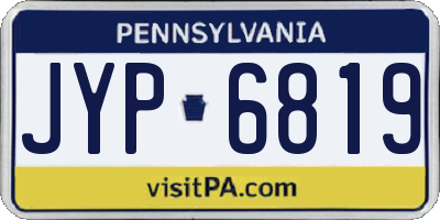 PA license plate JYP6819