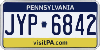PA license plate JYP6842