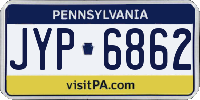 PA license plate JYP6862