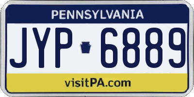 PA license plate JYP6889