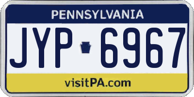 PA license plate JYP6967