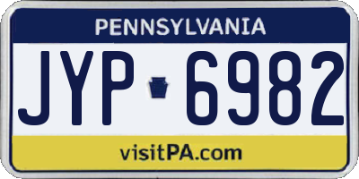 PA license plate JYP6982