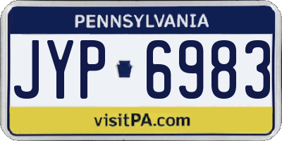 PA license plate JYP6983