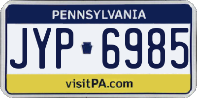 PA license plate JYP6985