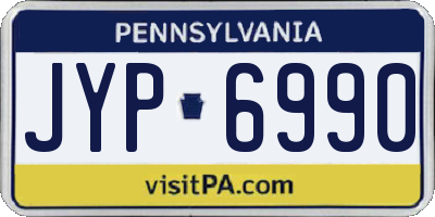 PA license plate JYP6990