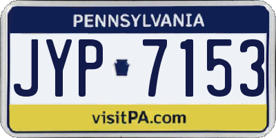 PA license plate JYP7153