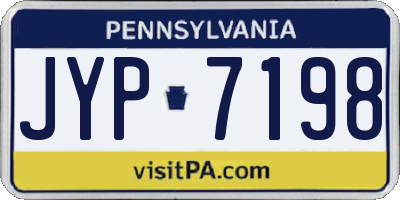 PA license plate JYP7198