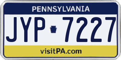 PA license plate JYP7227