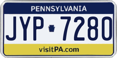 PA license plate JYP7280