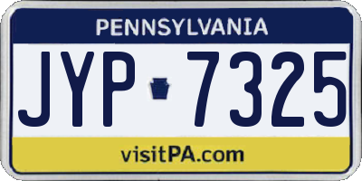 PA license plate JYP7325