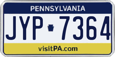 PA license plate JYP7364