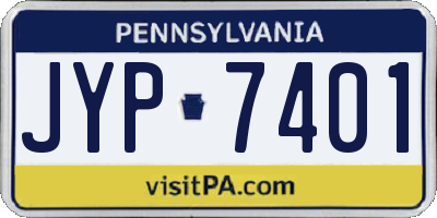 PA license plate JYP7401
