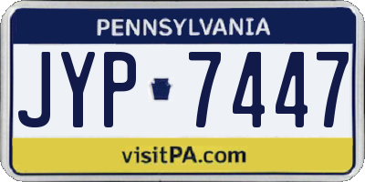 PA license plate JYP7447