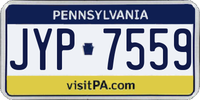 PA license plate JYP7559