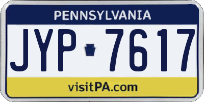 PA license plate JYP7617