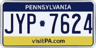 PA license plate JYP7624