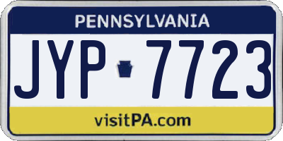 PA license plate JYP7723