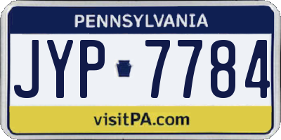 PA license plate JYP7784