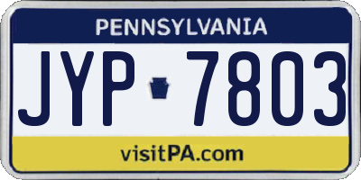 PA license plate JYP7803