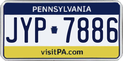 PA license plate JYP7886