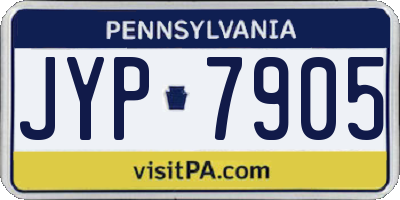 PA license plate JYP7905