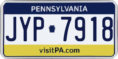 PA license plate JYP7918