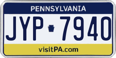 PA license plate JYP7940