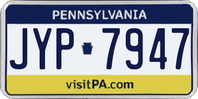 PA license plate JYP7947