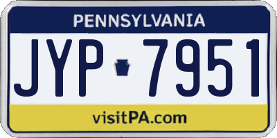 PA license plate JYP7951