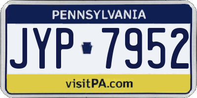 PA license plate JYP7952