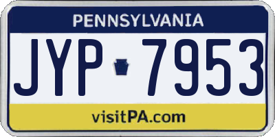 PA license plate JYP7953