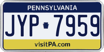 PA license plate JYP7959