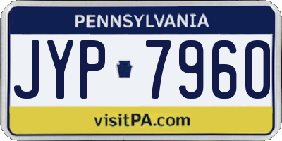 PA license plate JYP7960