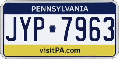 PA license plate JYP7963