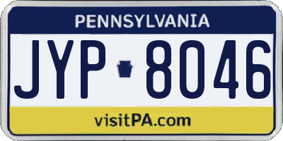 PA license plate JYP8046
