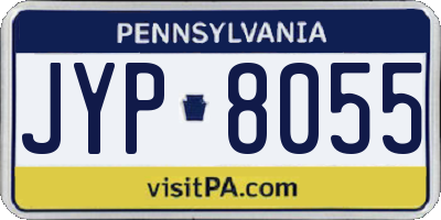 PA license plate JYP8055