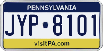 PA license plate JYP8101