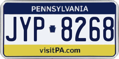 PA license plate JYP8268