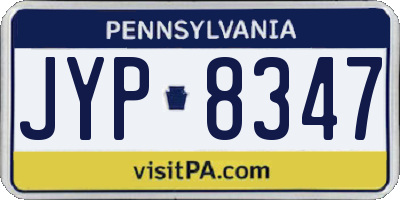PA license plate JYP8347