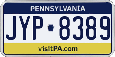 PA license plate JYP8389