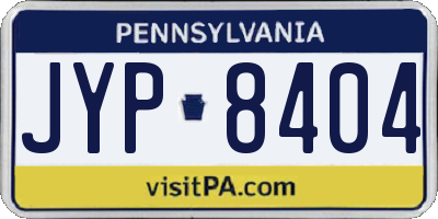 PA license plate JYP8404