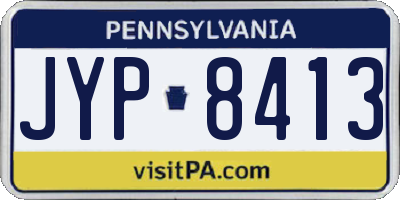 PA license plate JYP8413