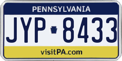 PA license plate JYP8433