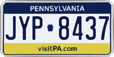 PA license plate JYP8437