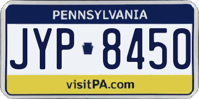 PA license plate JYP8450