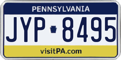 PA license plate JYP8495